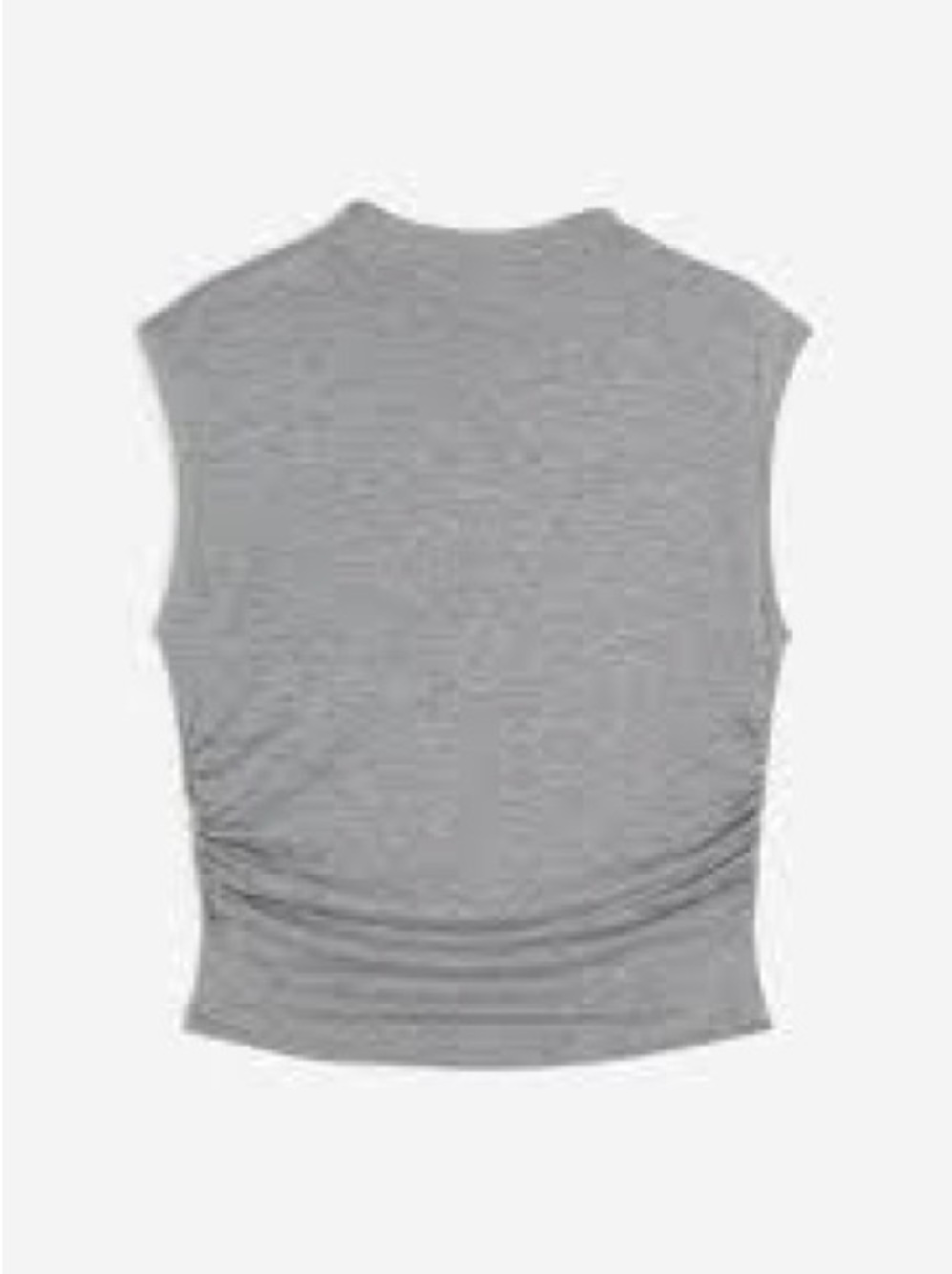 H&M Light Gray Ruched-Back Tank Top
